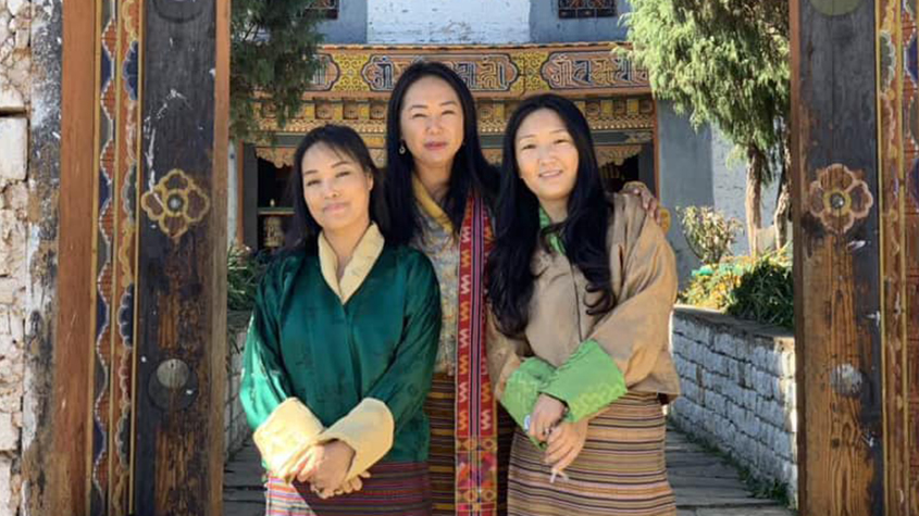 The three co-founders of Bhutan Organics, from Left to Right: Yeshey Wangmo, Yeshey Tshogay, Tshering Lham