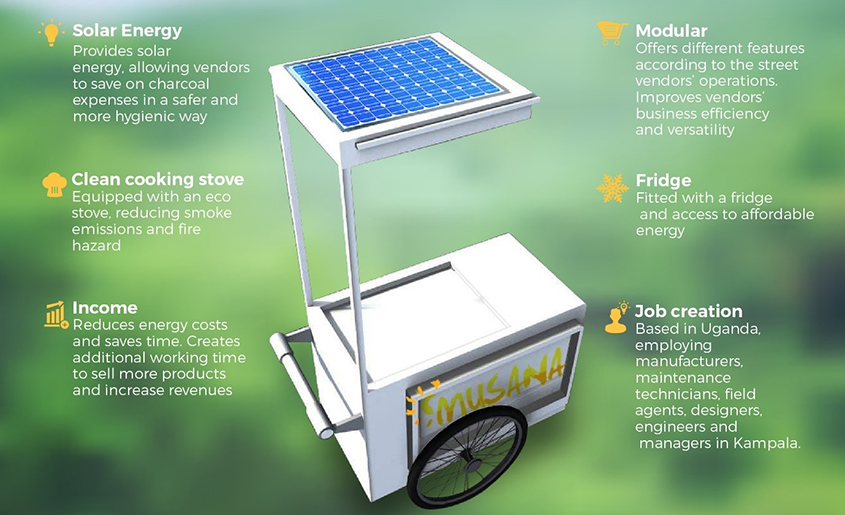 Solar-powered Musana cart