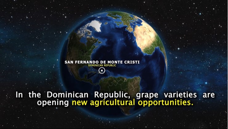 Overview photo of planet earth - showing Dominican Republic