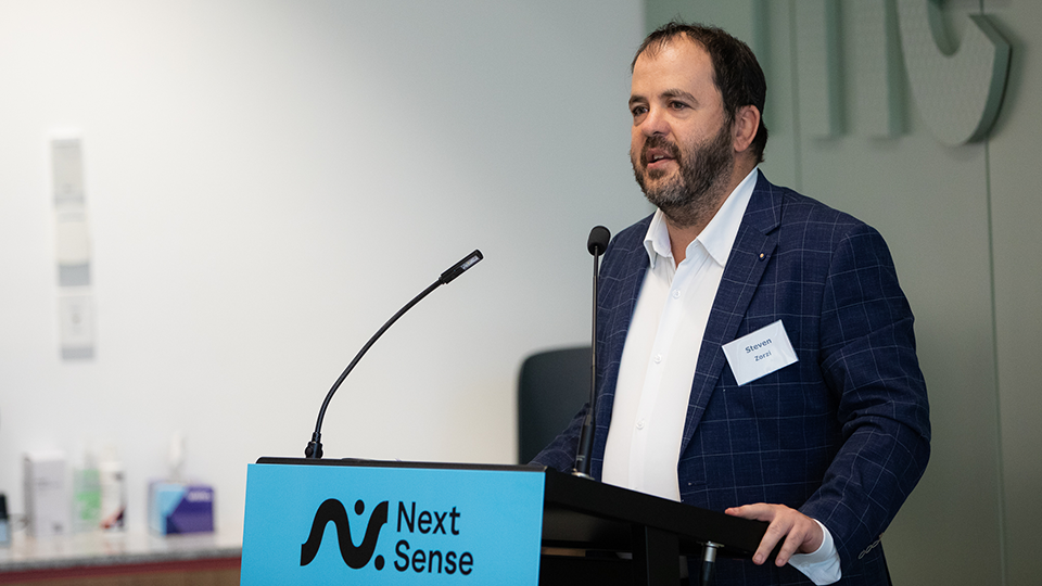 Mr. Steve Zorzi, Director, International Copyright and Enforcement, Attorney General’s Department, Australia, speaking on the podium during the Right to Read Conference in Sydney, Australia.