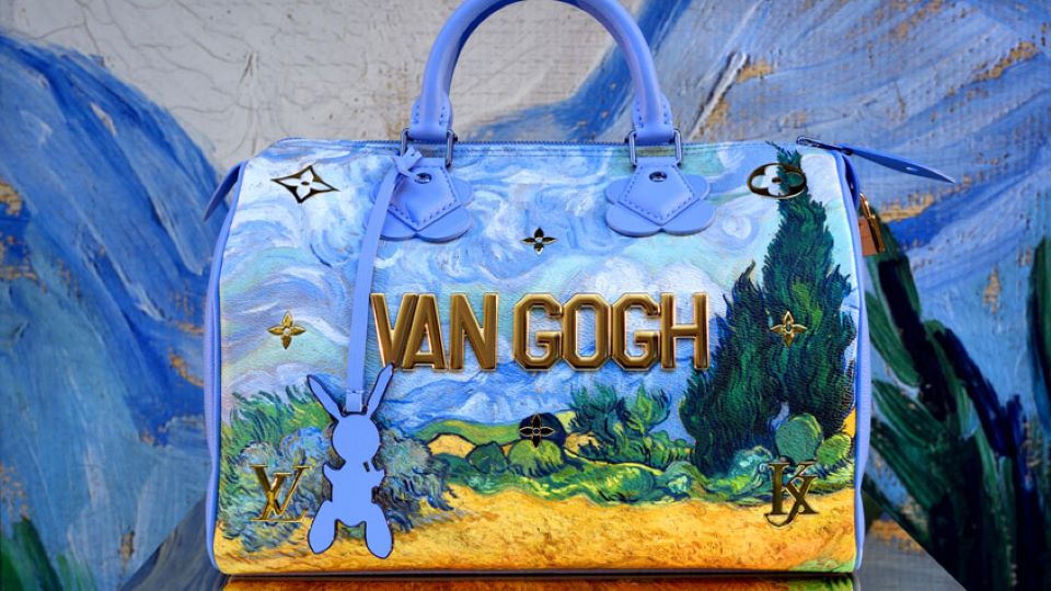 a luxury bag with Van Gogh-inspired design
