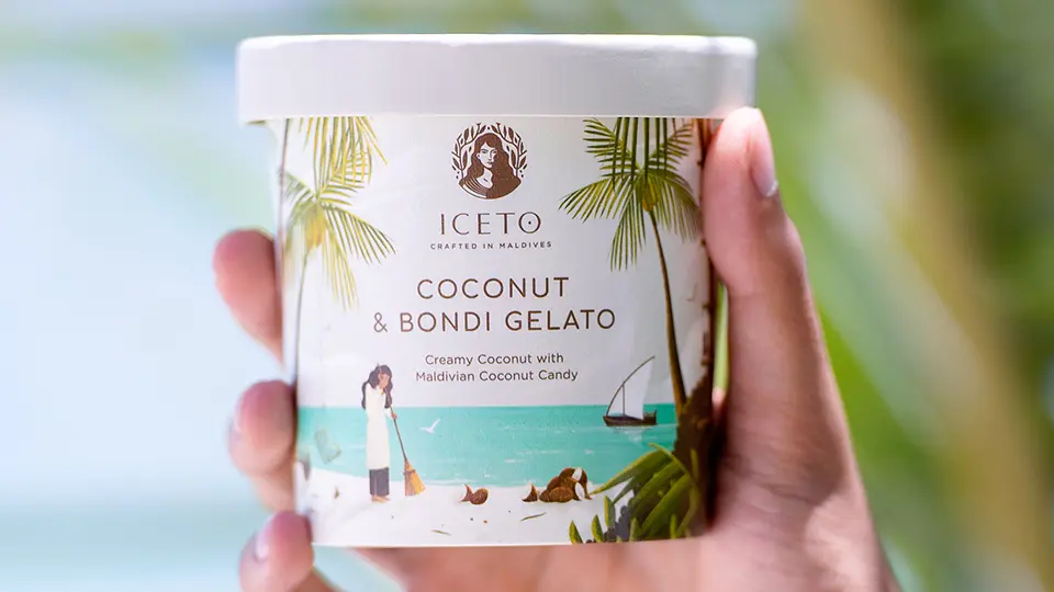 ICETO gelato with coconut and bondi, a local candy