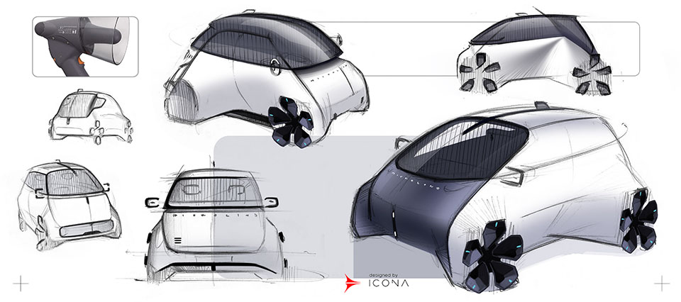 Design research by Icona for the Microlino