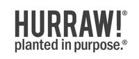The HURRAW! brand logo and trademarked slogan “planted in purpose”