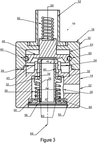 Tyflate’s patent application drawing showing one side of the internal components of the pneumatic pressure controller