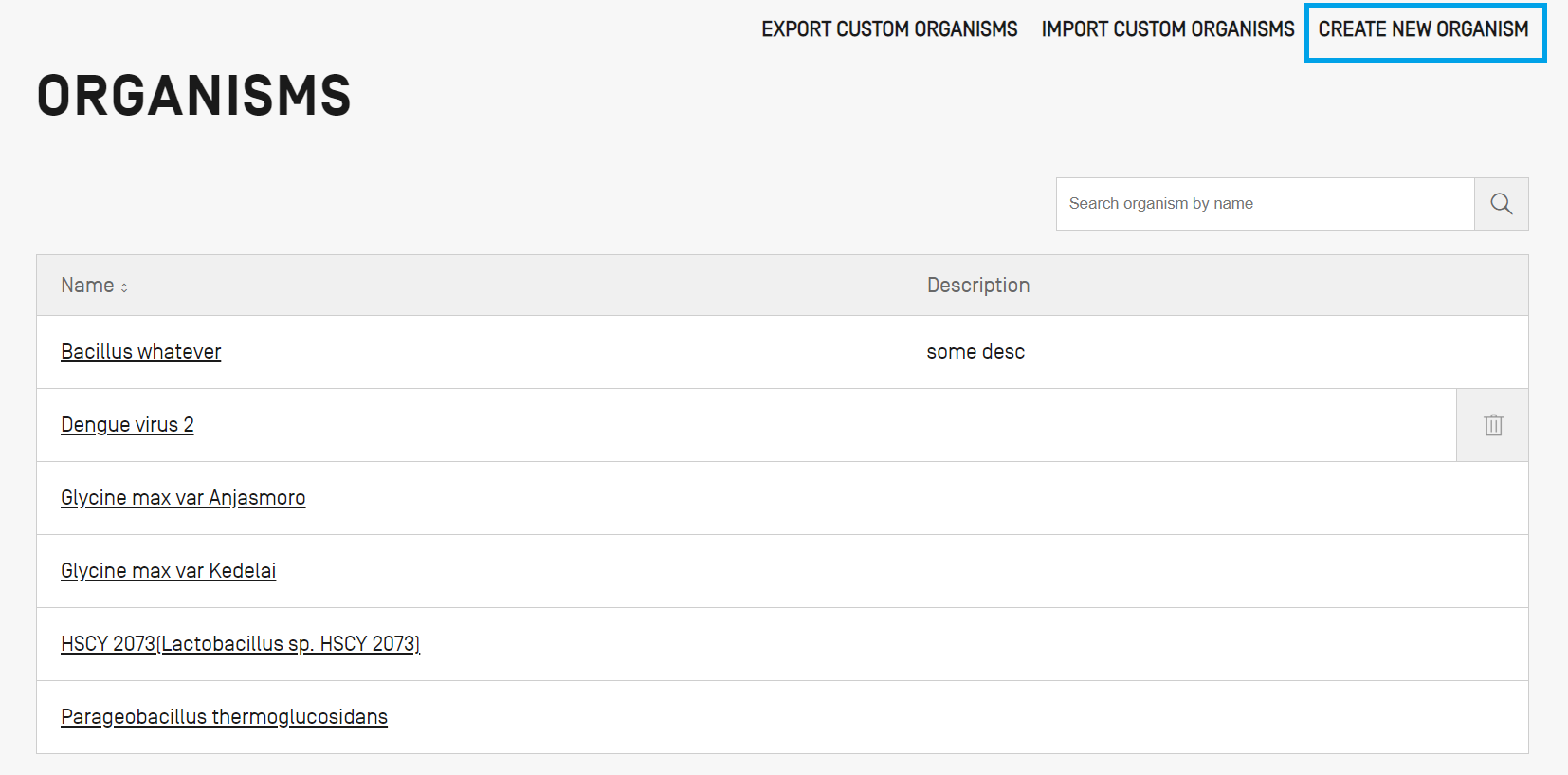 Créer un nouvel organisme personnalisé en local