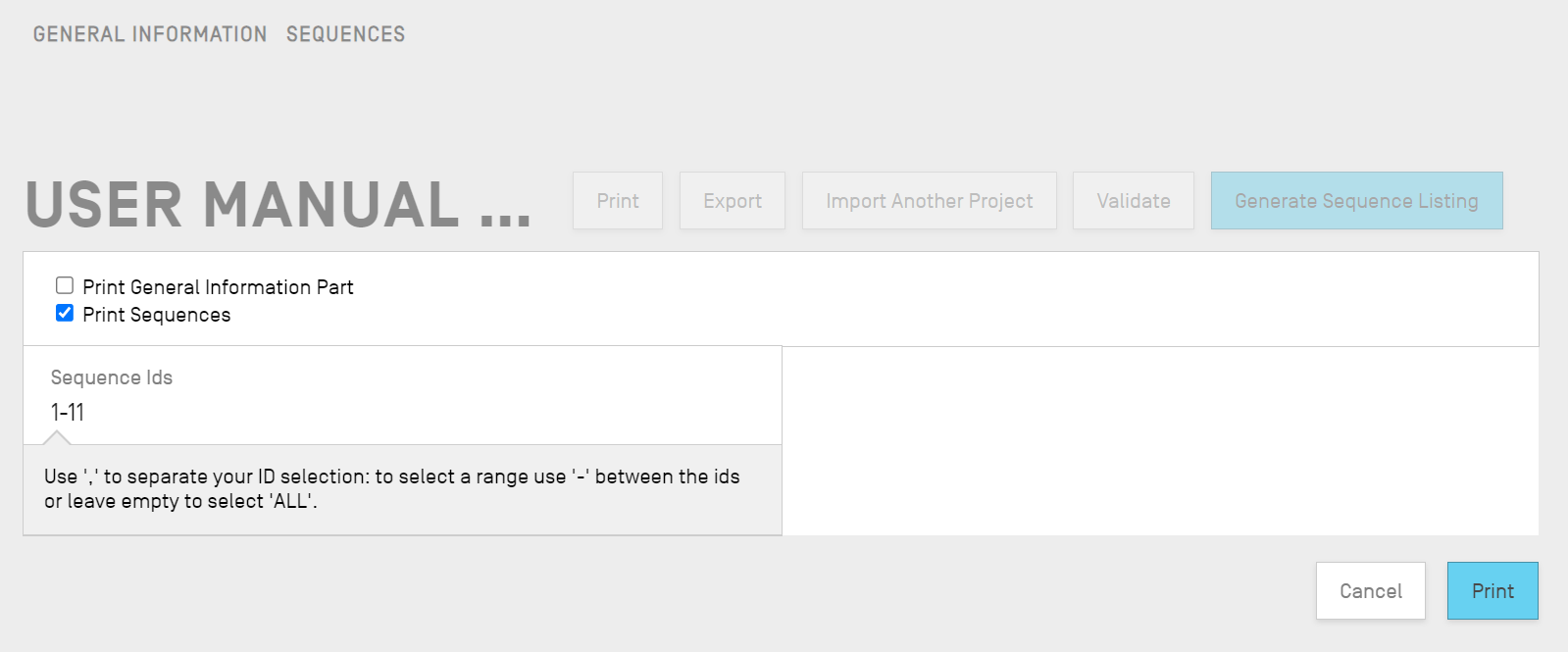 Consultez les métadonnées du projet en haut de la page
