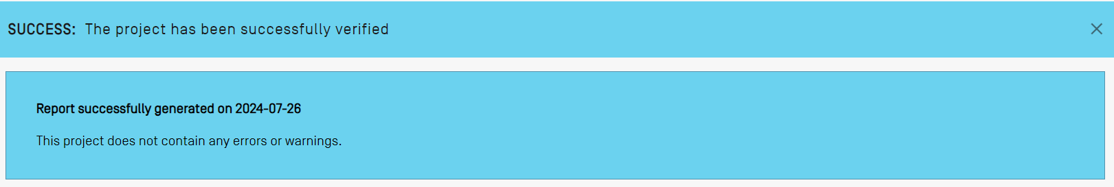 Le bandeau bleu indique que le listage des séquences est valide