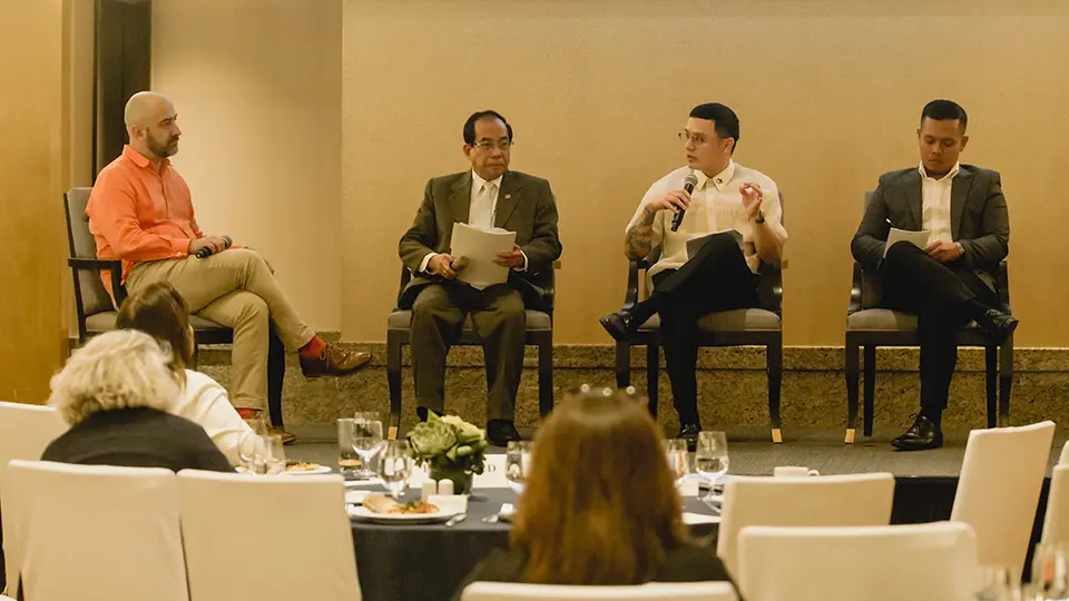 From right to left - Mark C. Pascasio, Assistant National (PSA); Paolo Federico A. Ramos, Deputy Executive Director, Philippine Creative Industries Development Council Secretariat (DTI); Atty. Teodoro C. Pascua, Director General (IPOPHL); Felipe Buitrago, Senior Manager (WIPO)