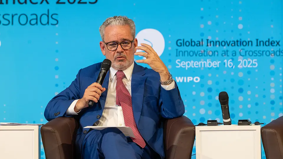 Marco Alemán, WIPO Assistant Director General, IP and Innovation Ecosystems Sector, presents key findings of the Global Innovation Index 2025.