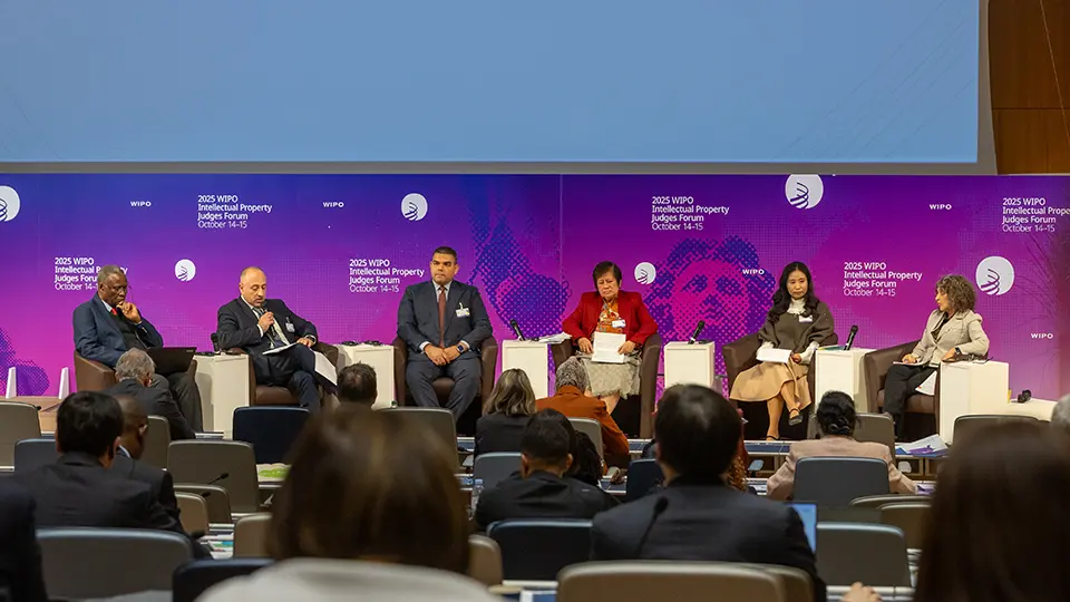 Group photo of speakers, participants, attendees and organizers of the 2025 WIPO IP Judges Forum