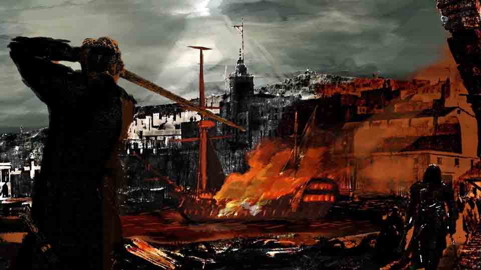 Concept art for OTAJ history video game set in Ottoman-era Algeria