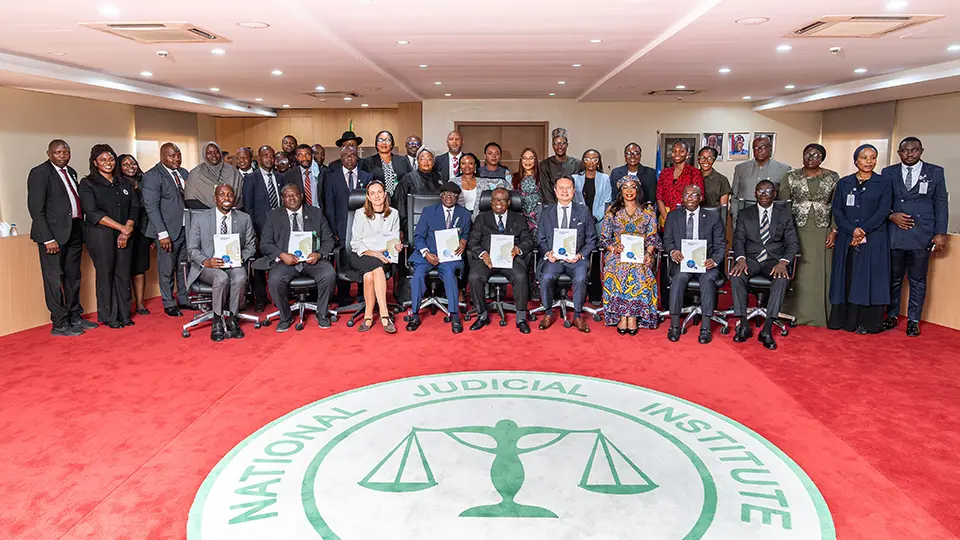 Group photo with members of the Judiciary and WIPO Delegates
