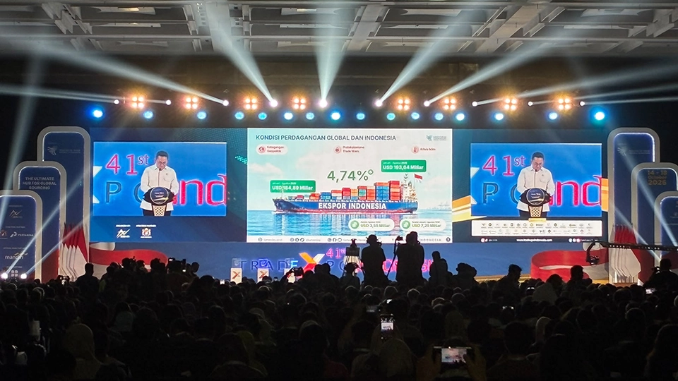 Opening of the 41st Trade Expo Indonesia (TEI) 2026 at ICE BSD City, Indonesia.
