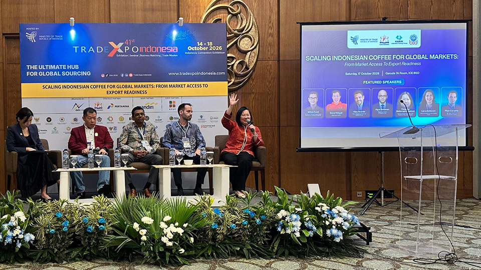 Ms. Thitapha Wattanapruttipaisan contributes to the KADIN Indonesia Trading House Business Forum, “Scaling Indonesian Coffee for Global Markets,” during TEI 2026.