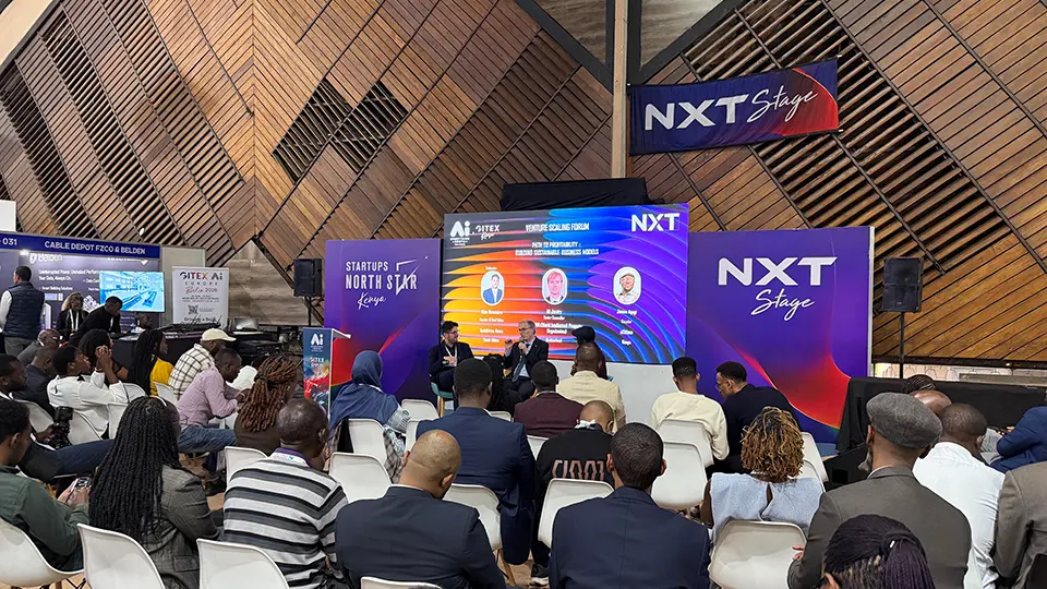 Mr. Ali Jazairy, Senior Counsellor, PCT International Cooperation Division, Patents and Technology Sector, speaking during a panel at the AI Everything Kenya GITEX 2026