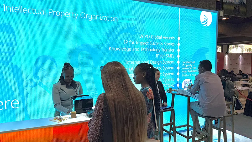 Visitors at the WIPO exhibition booth at AI Everything x GITEX Kenya 2026