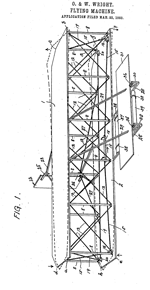 Drawing from patent application filed by Wright Brothers on March 23, 1903