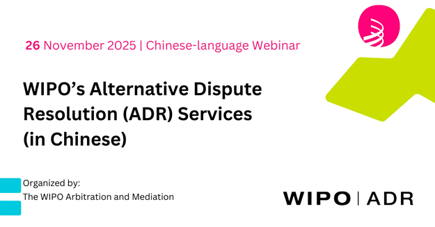 WIPO Arbitration and Mediation Center Webinar on Drafting Efficient Dispute Resolution Clauses (in Chinese)