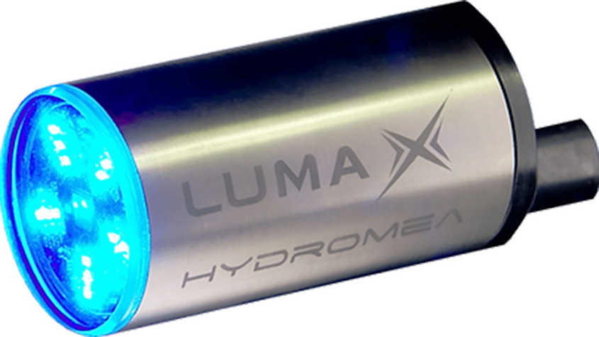 LUMA is a line of optical modems that are compact, power efficient, and operate from the splash zones down to 6’000 meter depth with a communication speed of up to 10 Mbit/s and the range of up to 50 meters