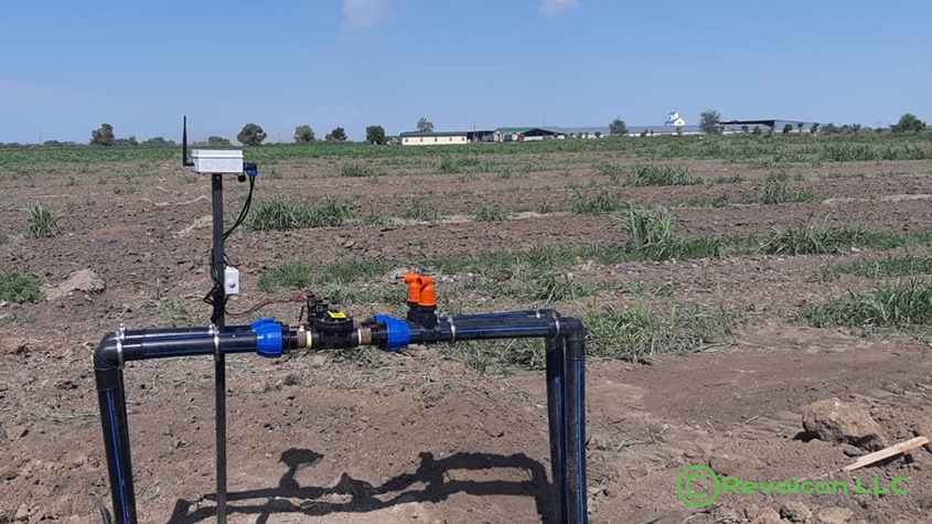 Data collection by Revalcon’s nodes that is connected to a farm irrigation network