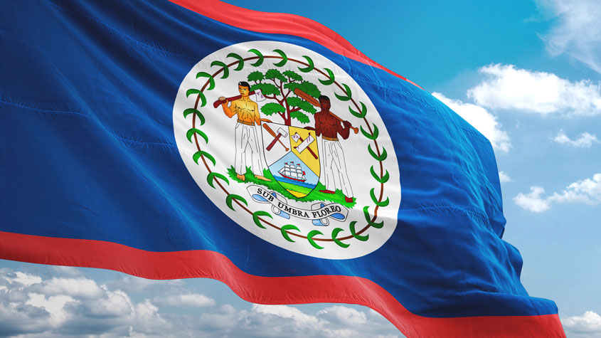 Photo of the Belize flag