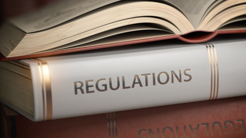 illustration with regulations books