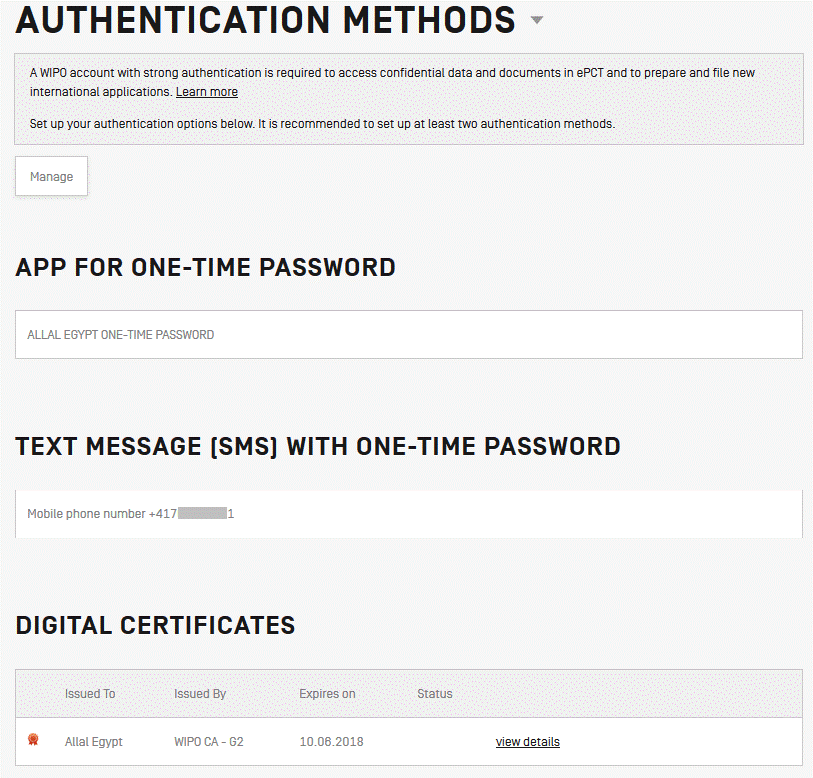 Authentication Methods