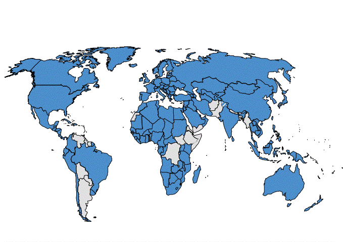 Map of PCT contracting states