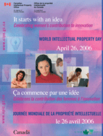 The Canadian Intellectual Property Office focused its activities on women in innovation and ran an IP Day blog.