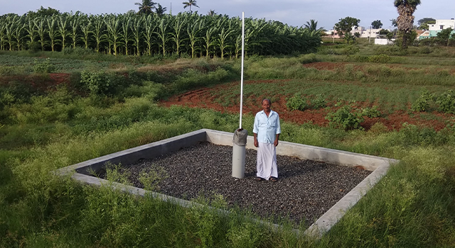 Bhungroo is a simple rainwater infiltration and storage technology developed in India.
