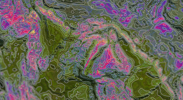 Landscape topographic map