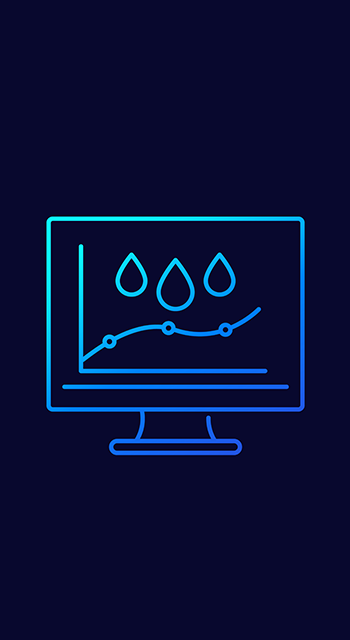 humidity monitoring linear vector icon