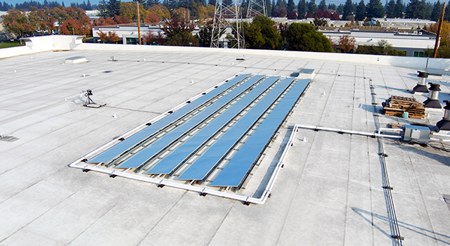 thin film coating and rooftop cooling panel