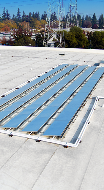 thin film coating and rooftop cooling panel