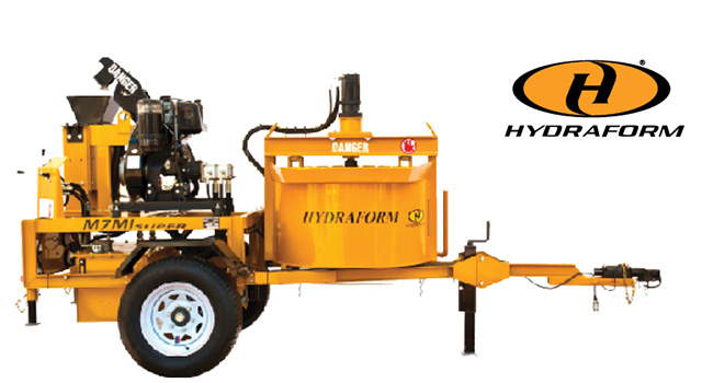 block-making machine for construction, using stabilised soil cement blocks or compressed earth blocks