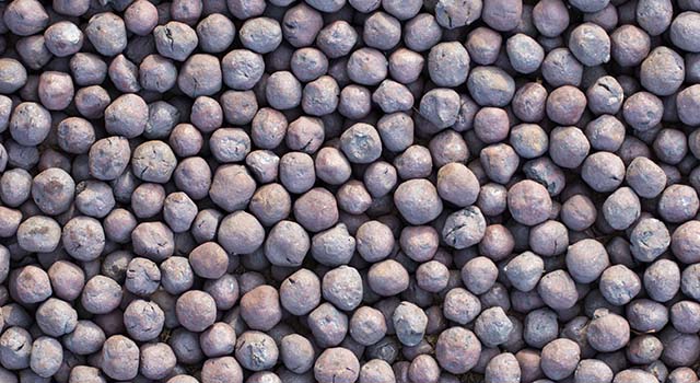 Seamless abstract background of expanded clay or balls of iron ore.