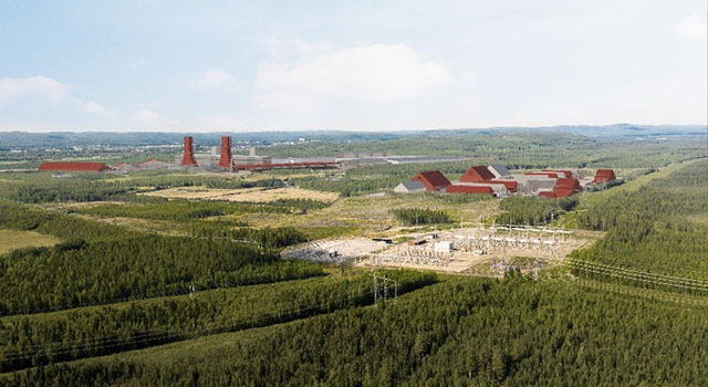 Hydrogen gas-based direct-reduced iron (DRI)