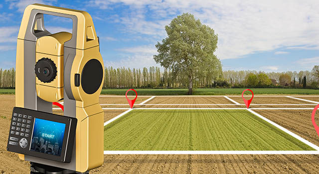 3D illustration - Land plot management - real estate concept with a vacant land a