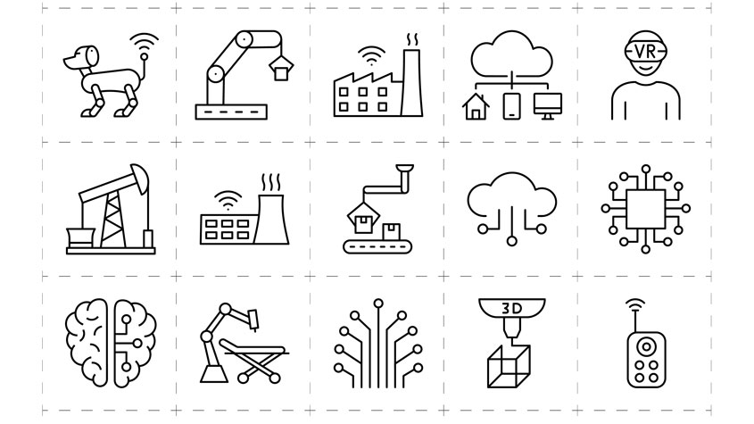 Image containing miscellaneous design icons