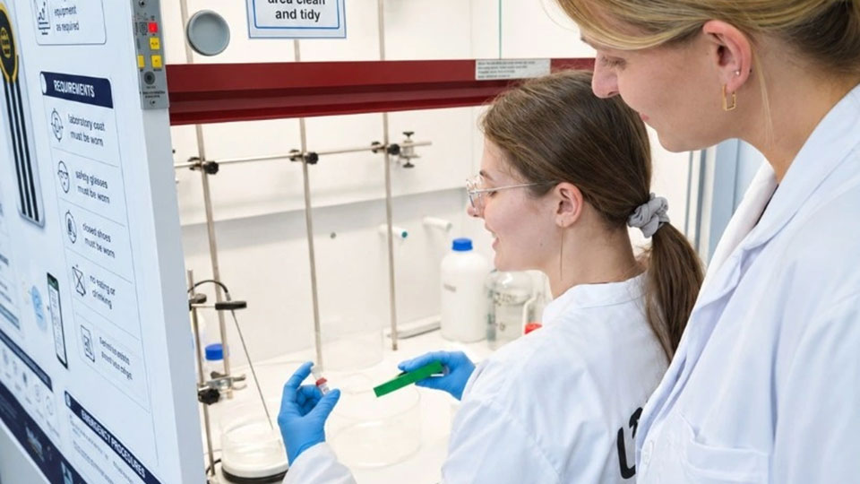 Kotryna Gasiulytė and a colleague test components of Misslaboratory’s portable hormone-monitoring platform.